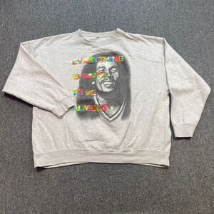 Flying Horse Bob Marley Everything Is Going To Be Alright Sz 3XL Men Gray Skater